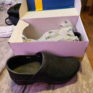 Bjork Swedish Black Clogs